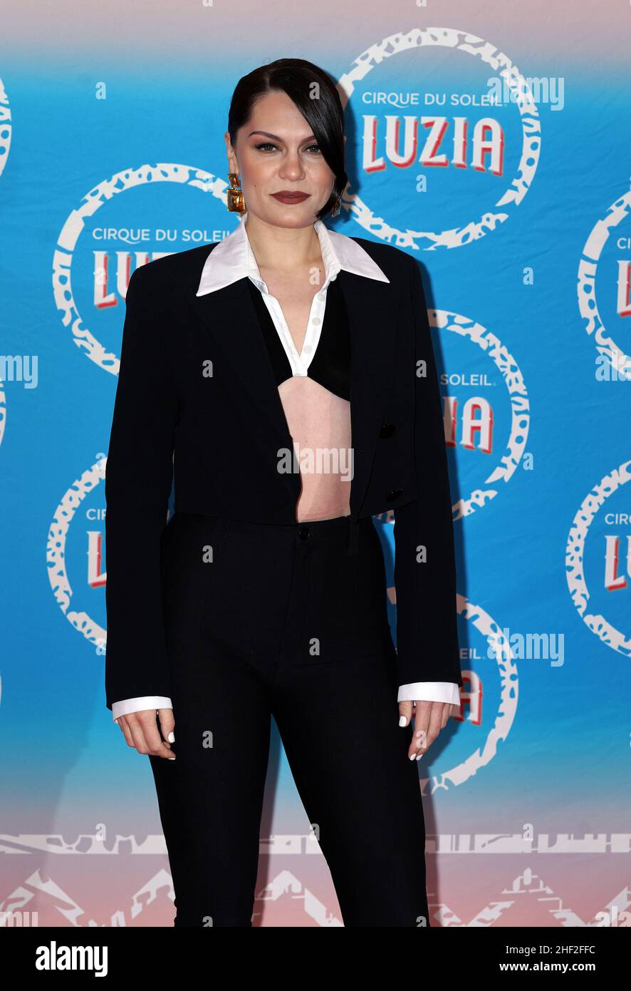 Jessie J arriving for the premiere of Cirque Du Soleil's Luzia at the
