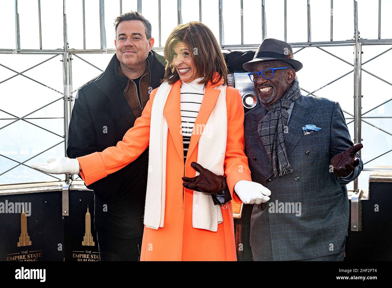 New York, NY, USA. 13th Jan, 2022. Carson Daly, Hoda Kotb, Al Roker