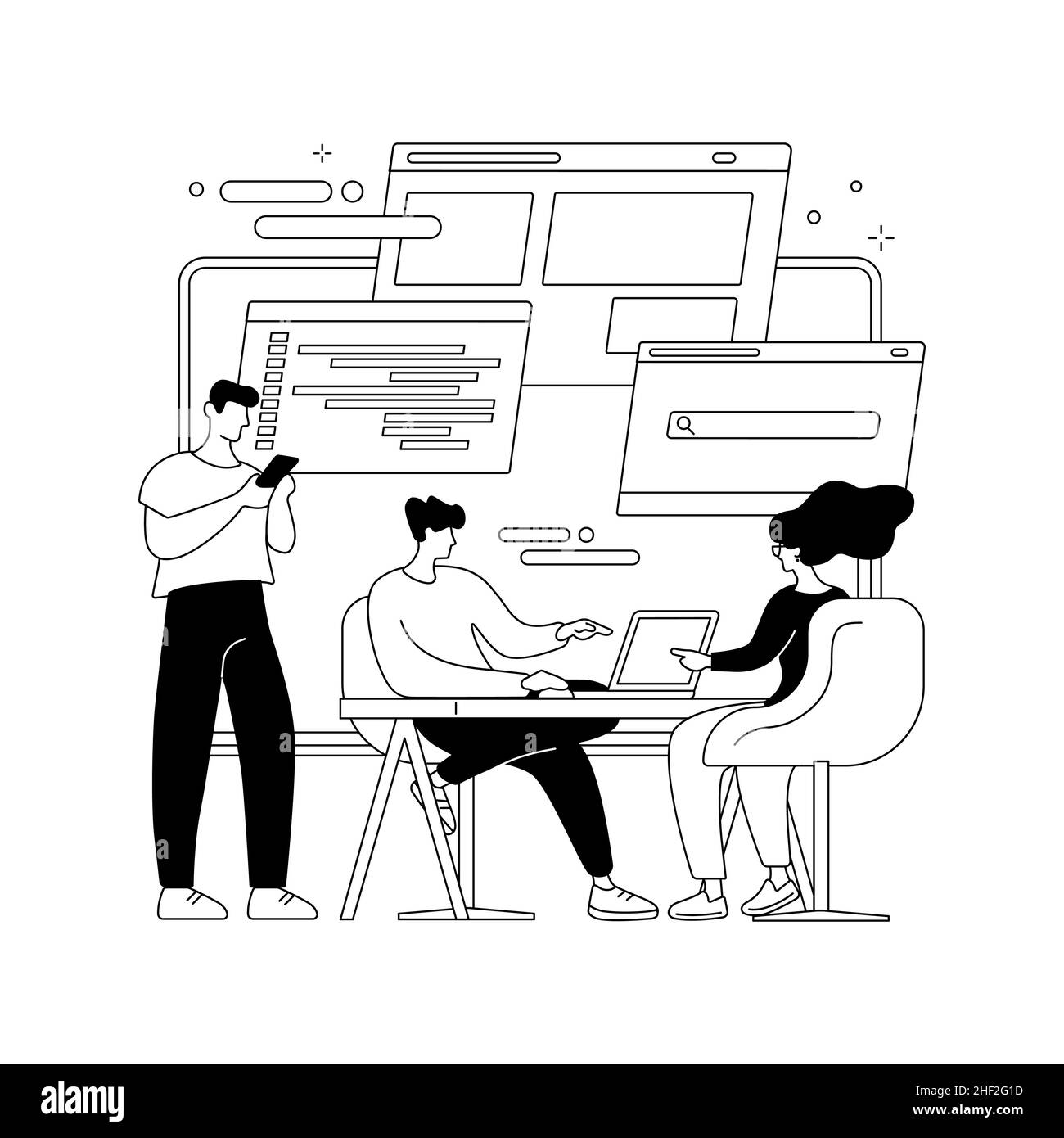 System software development abstract concept vector illustration. Stock Vector