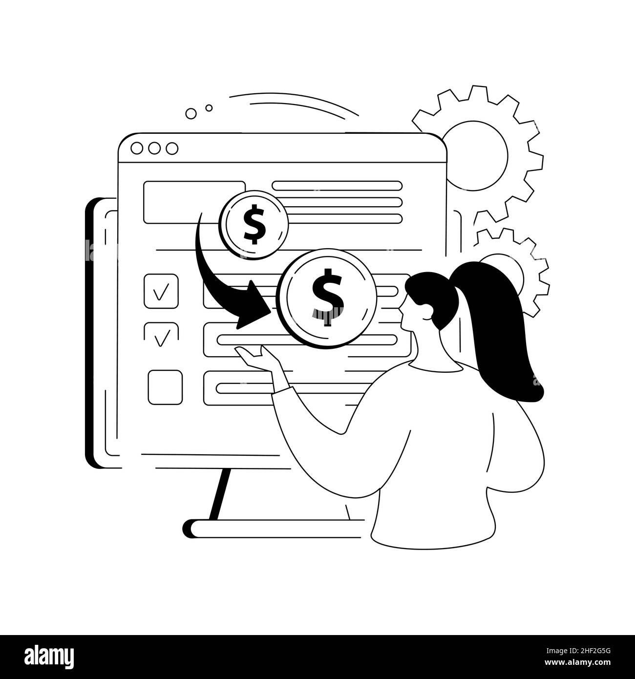 Return Filing Software Images Filing tax return software abstract concept vector illustration Stock ...