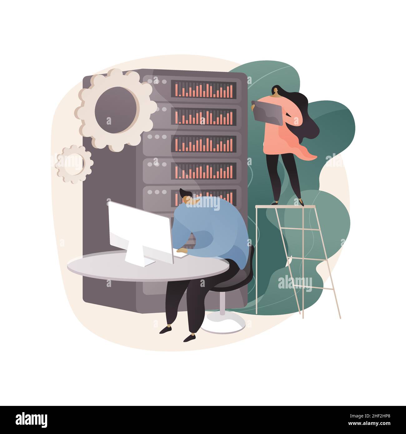 Big data storage abstract concept vector illustration Stock Vector ...