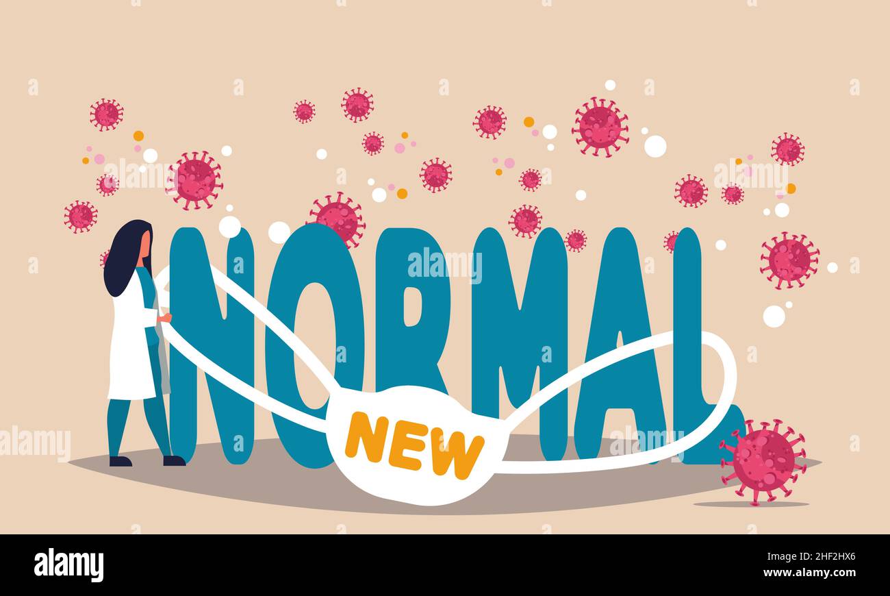 New normal health and restart life. Human problems and global pandemic ...