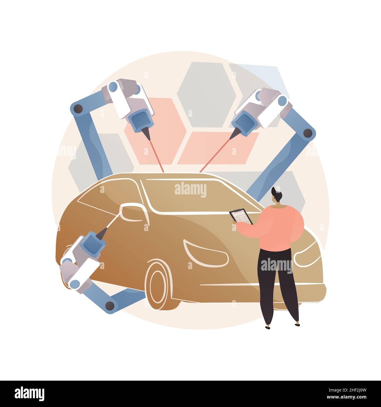 Laser technologies abstract concept vector illustration. Stock Vector