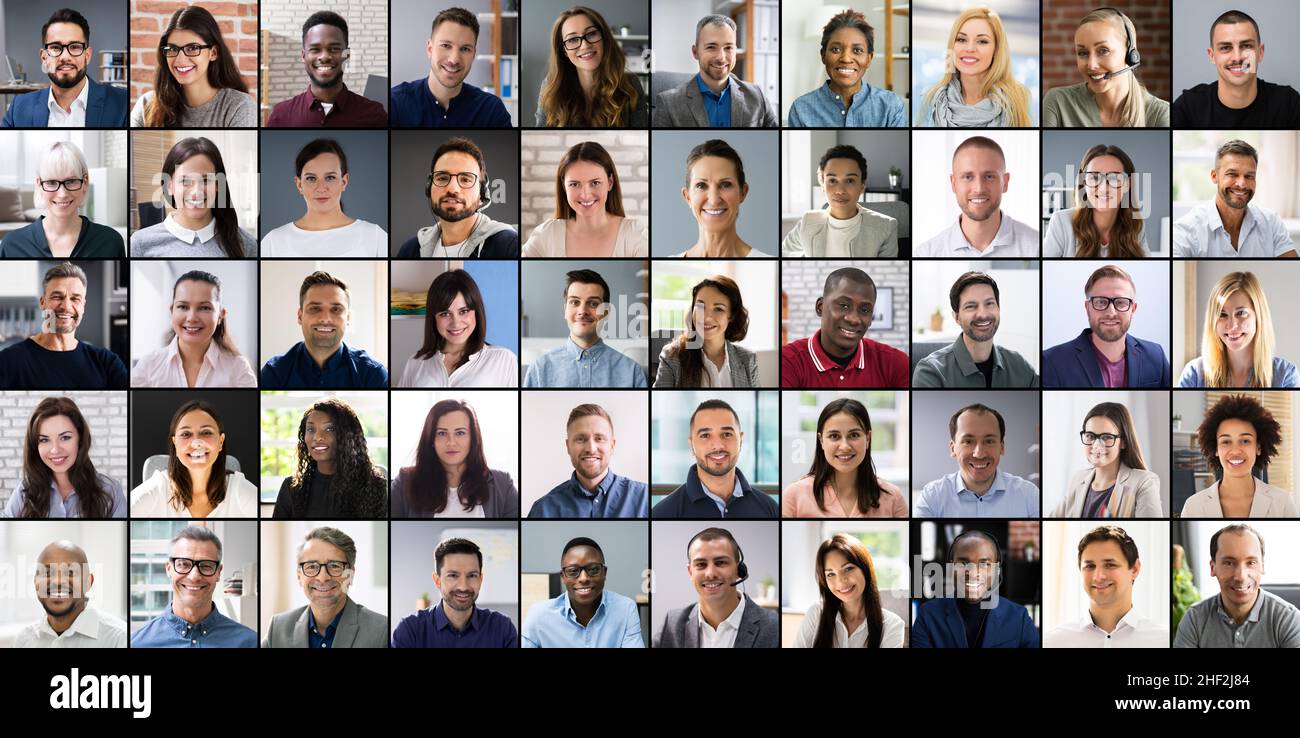 Business People Avatar Headshot. Person Group Faces Stock Photo - Alamy
