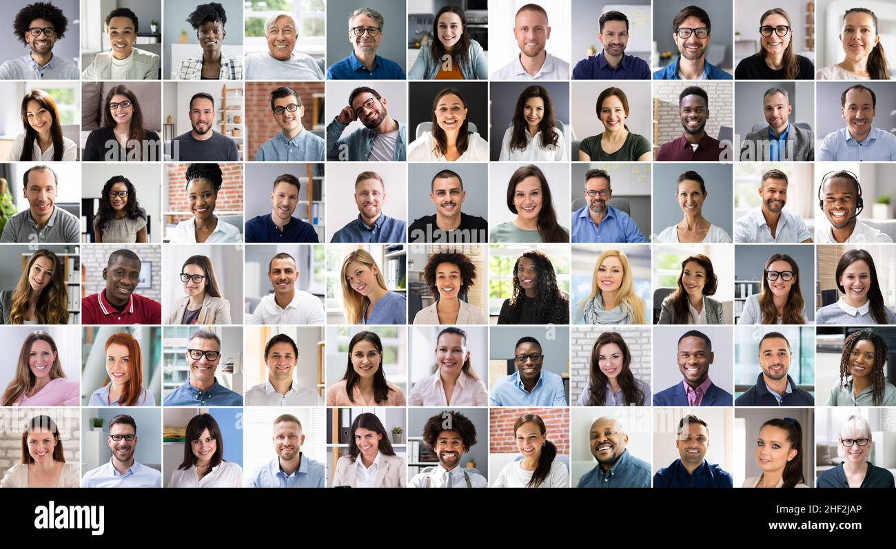 Business People Avatar Headshot. Person Group Faces Stock Photo - Alamy
