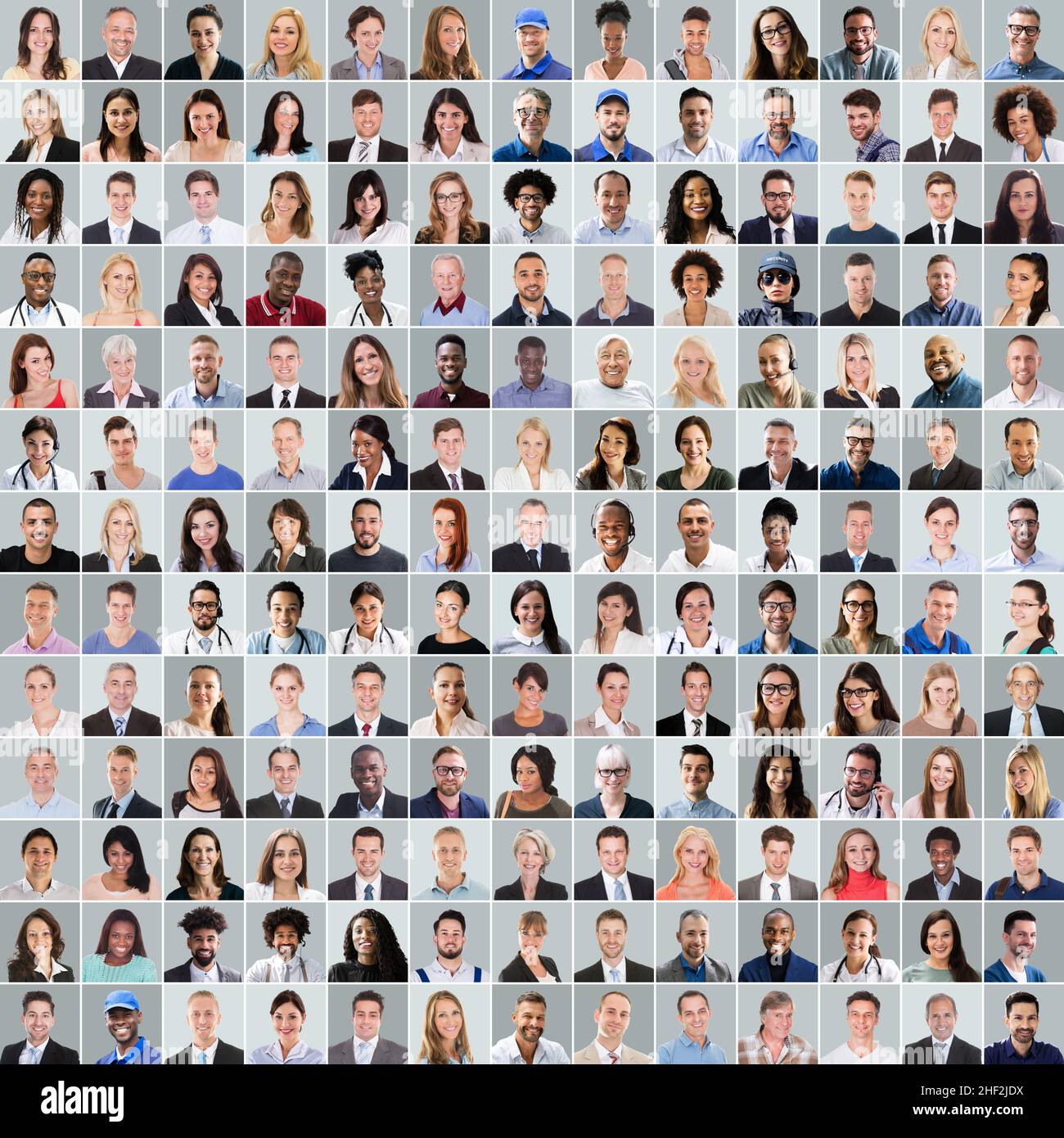 Collage faces smiling hi-res stock photography and images - Alamy
