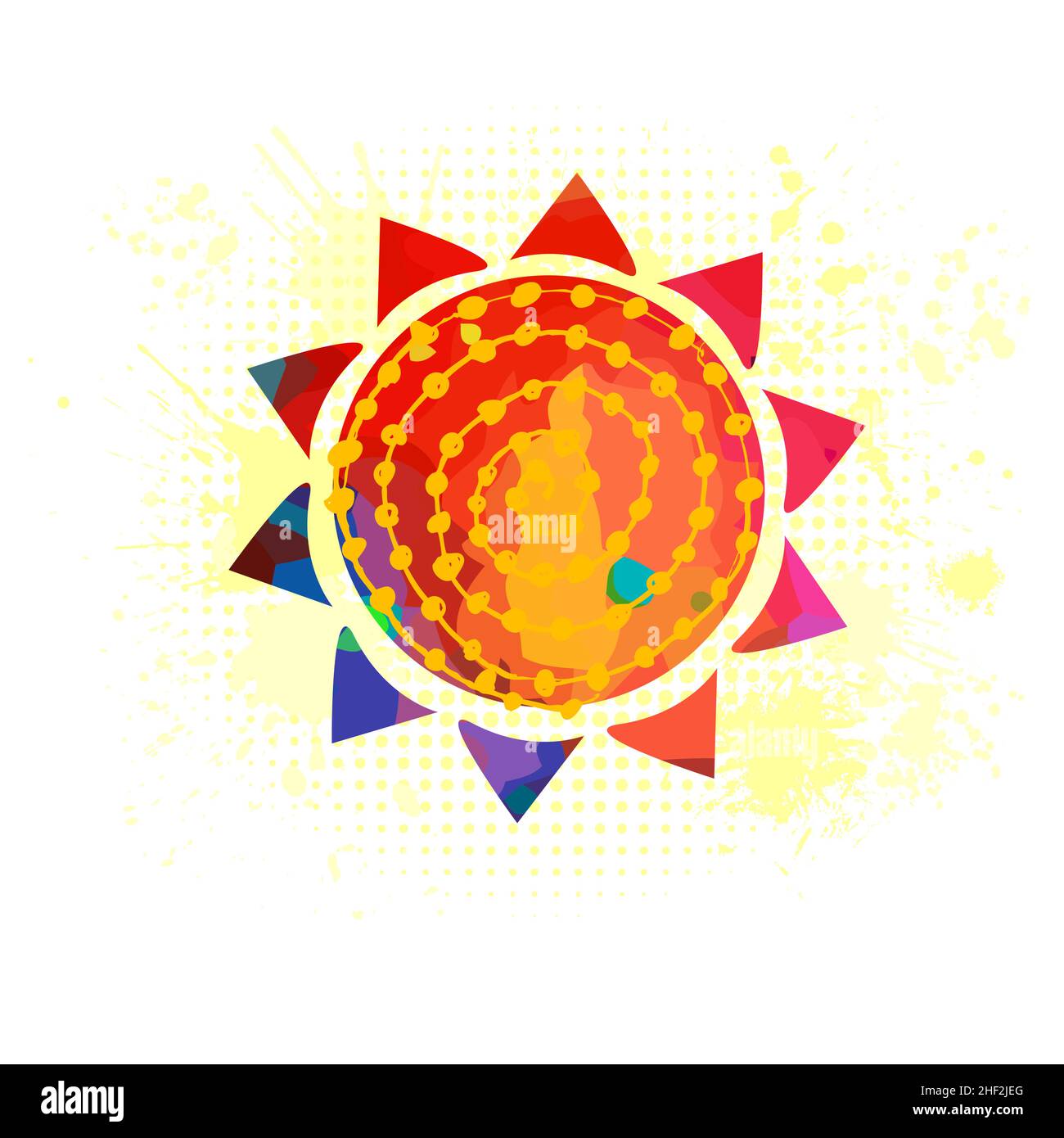 The sun is abstract. Hello summer. Vector illustration Stock Vector ...