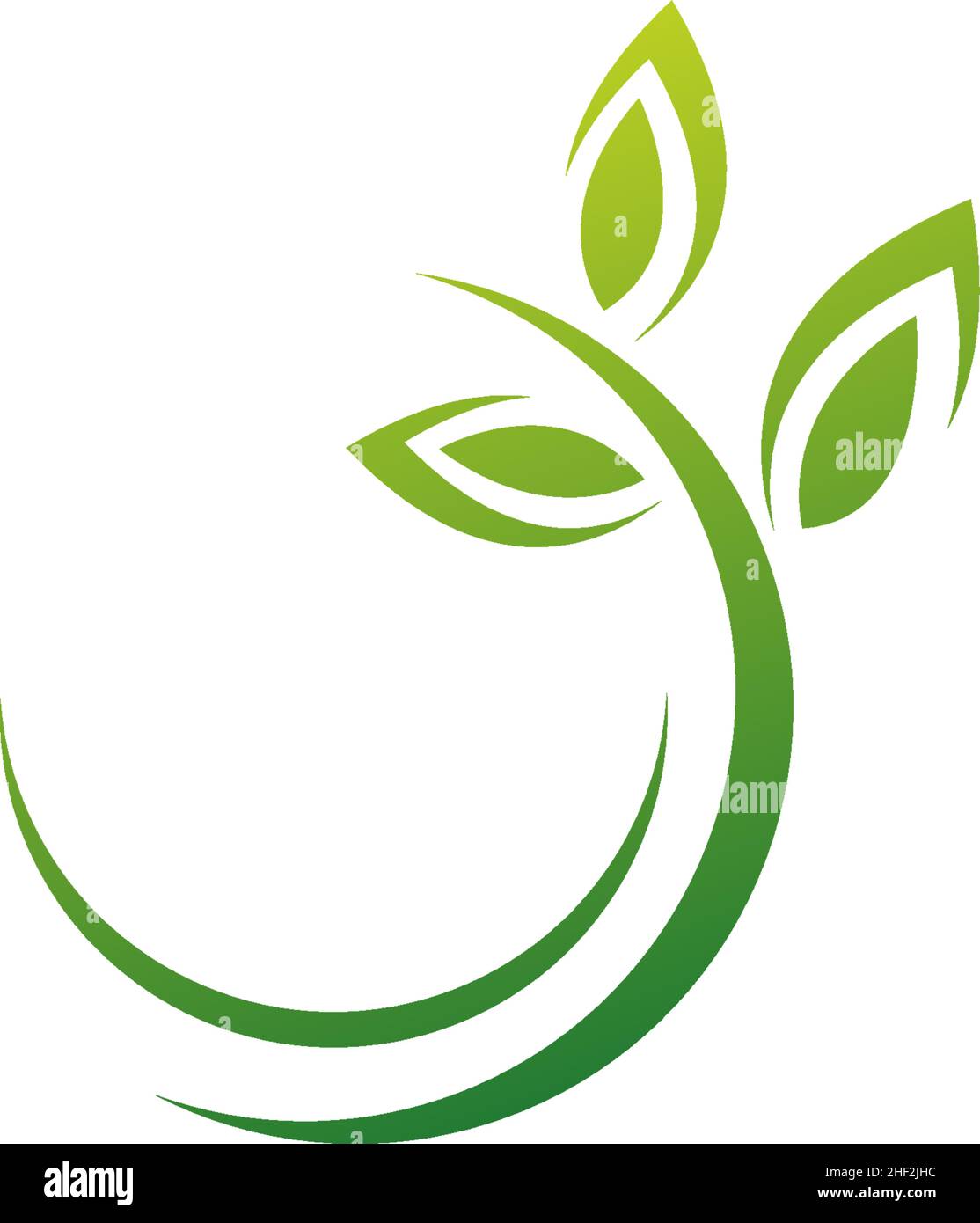 Green leaf, natural leaf icon logo design template vector Stock Vector ...