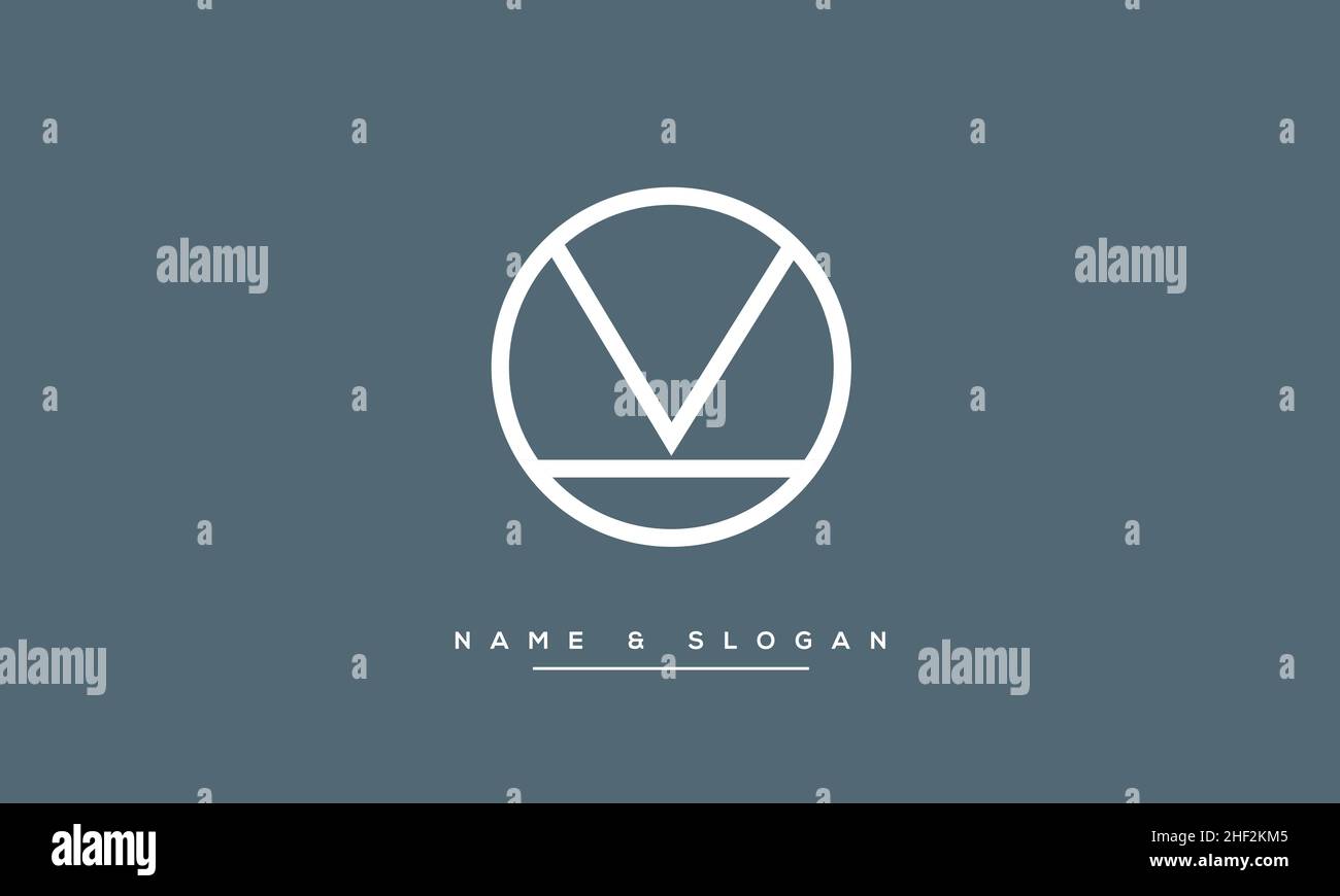 Modern abstract letter KV, VK logo design. Minimal KV, VK initial based icon vector Stock Vector