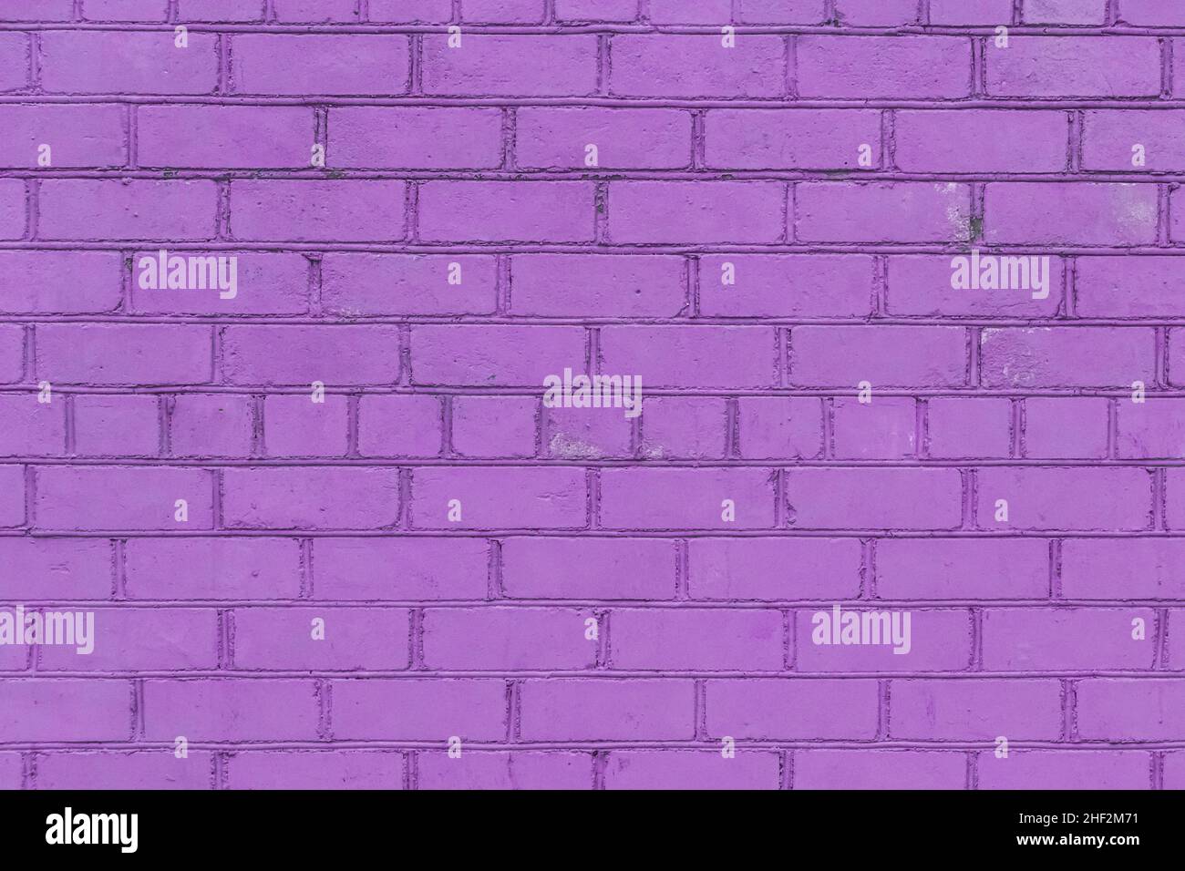 Painted brick wall in pink purple paint texture stone background. Stock Photo