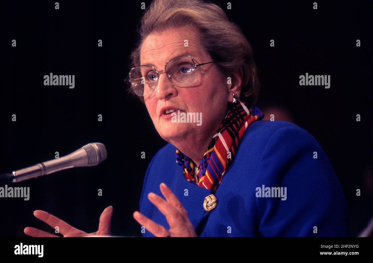 Madeleine  Albright, Secretary of State during the Clinton administration Photograph by Dennis Brack Stock Photo