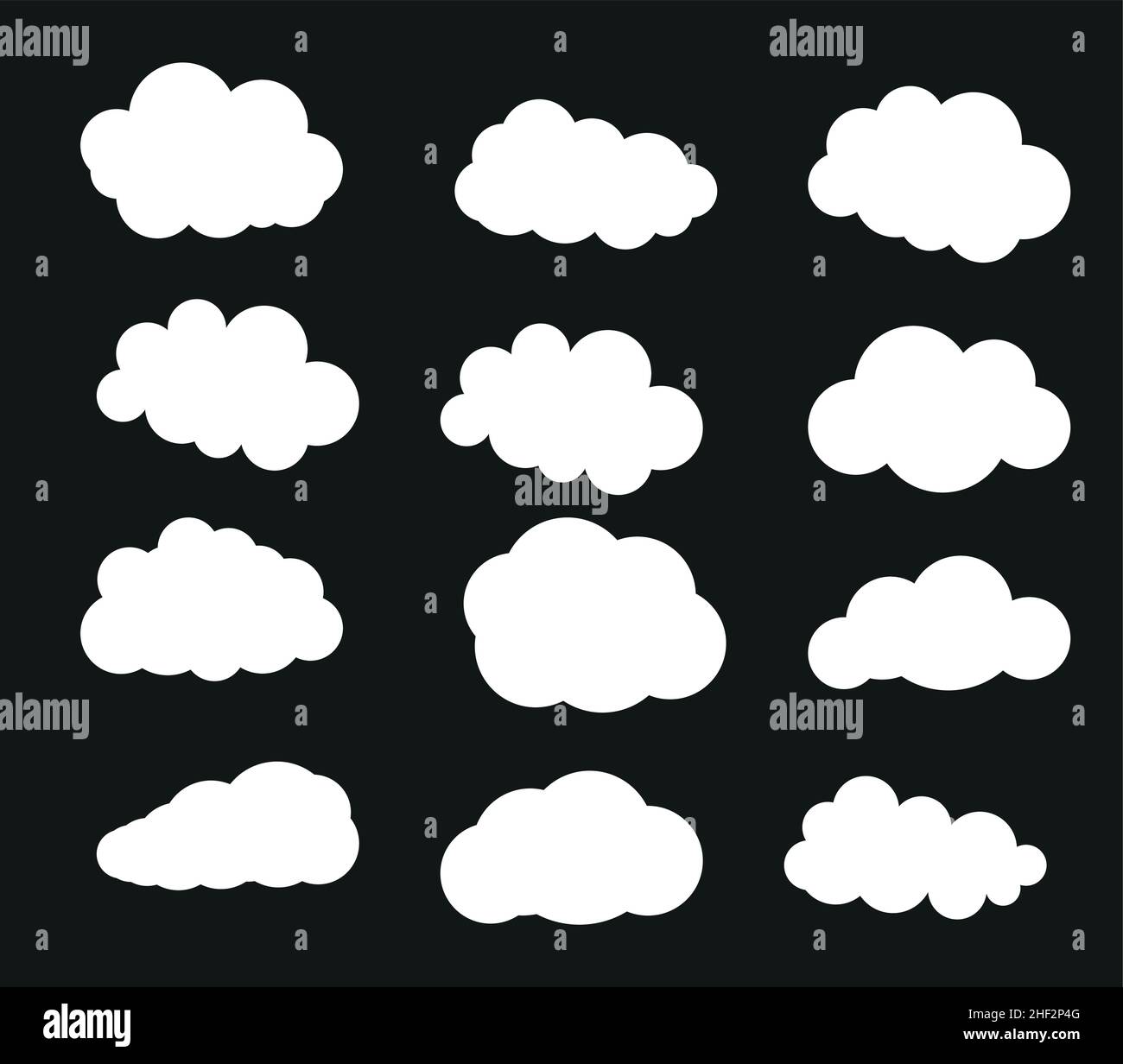Vector illustration of clouds collection eps Stock Vector Image & Art ...