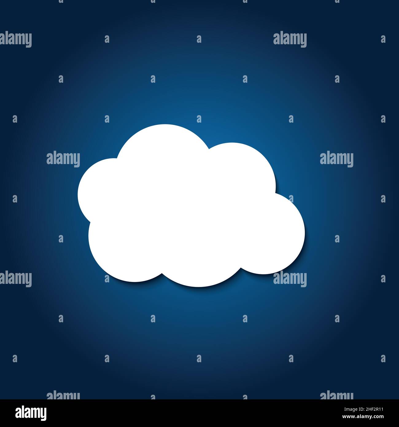 Vector abstract background composed of white paper clouds over blue. Stock Vector