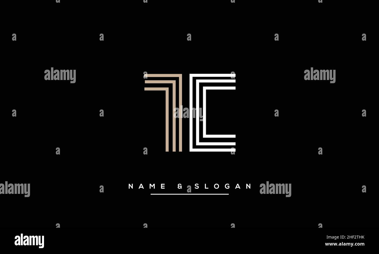 TC,CT Abstract Letters Logo monogram Stock Vector