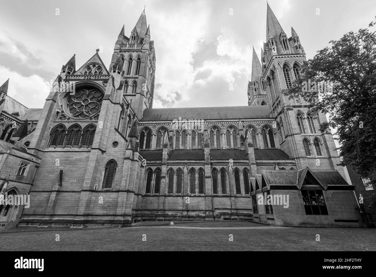 Truro.cornwall.United Kingdom.July 24th 2021.View of Truro cathedral in