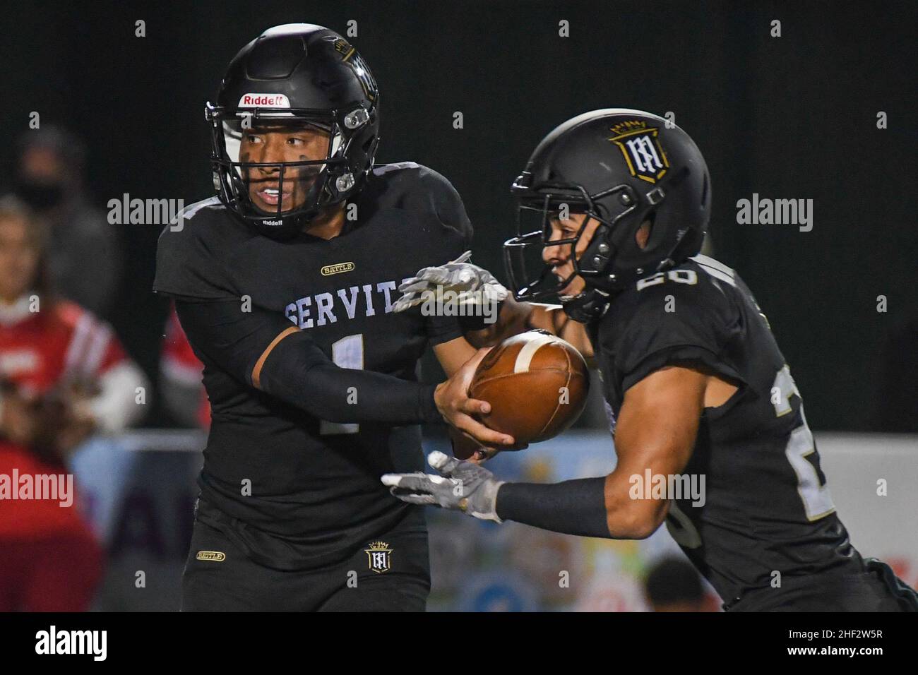 Servite Friars quarterback Noah Fifita (1) during a high school