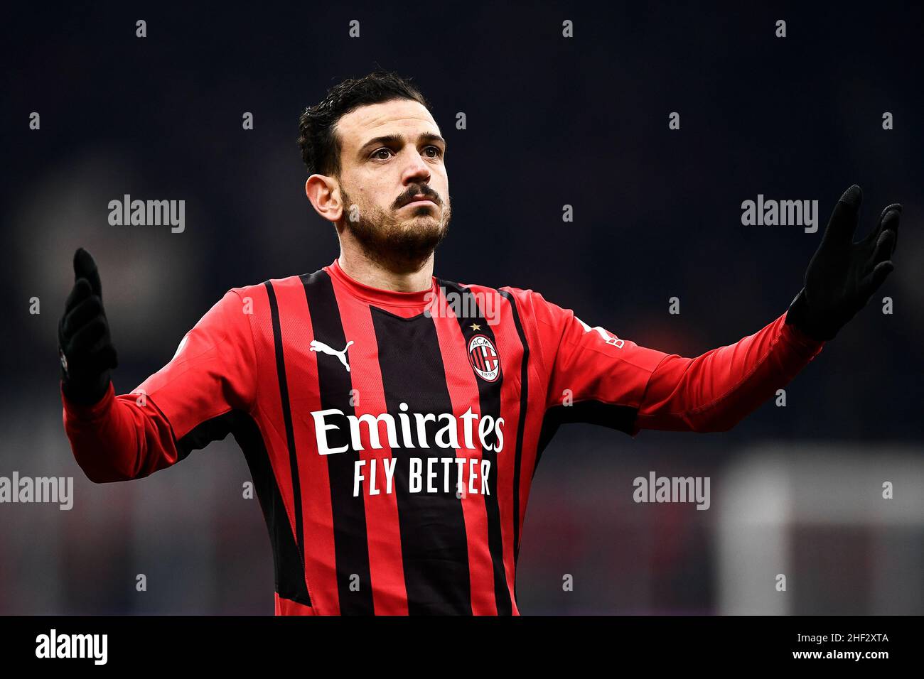 Milan, Italy. 13 January 2022. during the Coppa Italia football match between AC Milan and Genoa CFC. Credit: Nicolò Campo/Alamy Live News Stock Photo