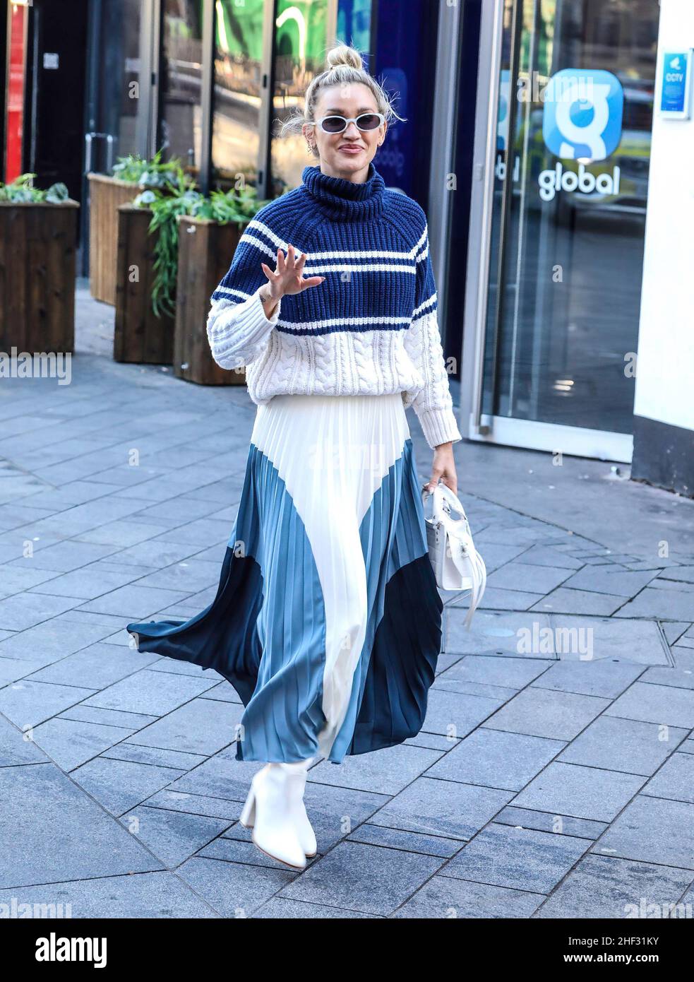 London, UK. 13th Jan, 2022. Ashley Roberts seen departing after her