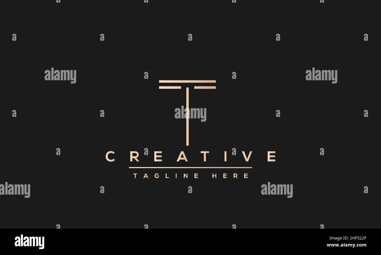 Modern creative T Logo Design and template. T TT icon initials based Monogram and Letters in vector Stock Vector