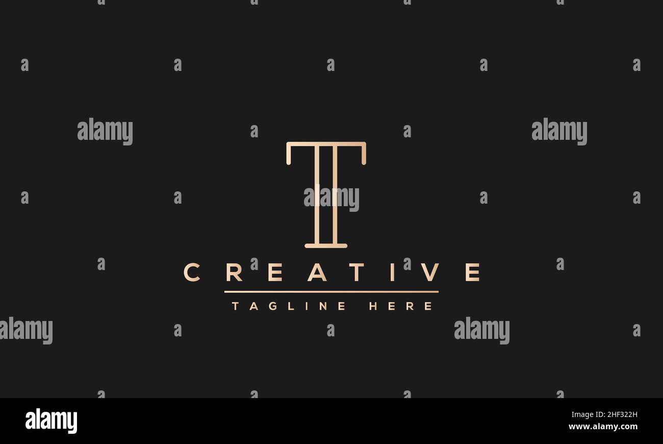 Modern creative T Logo Design and template. T TT icon initials based Monogram and Letters in vector Stock Vector