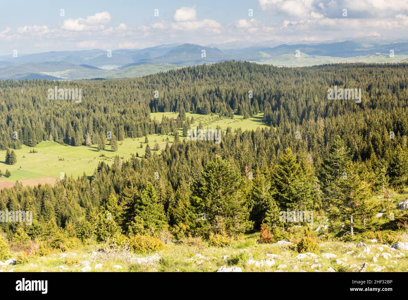 Landscape near Curevac mountain, Montenegro. Stock Photo