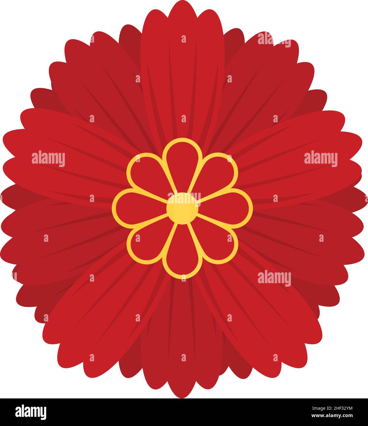 red flower icon on white background Stock Vector Image & Art - Alamy