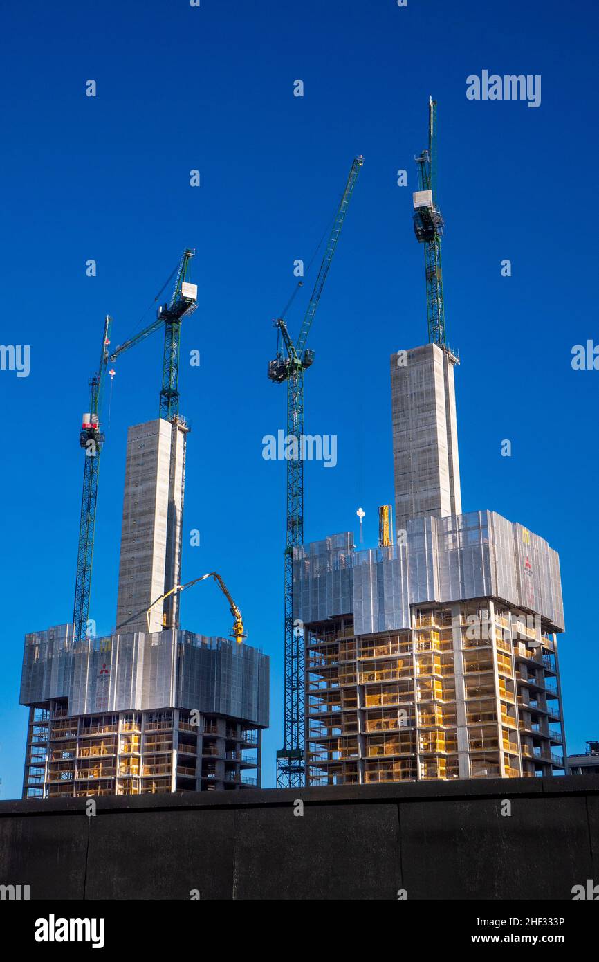 New apartment buildings being built, Croydon, Surrey, UK Stock Photo