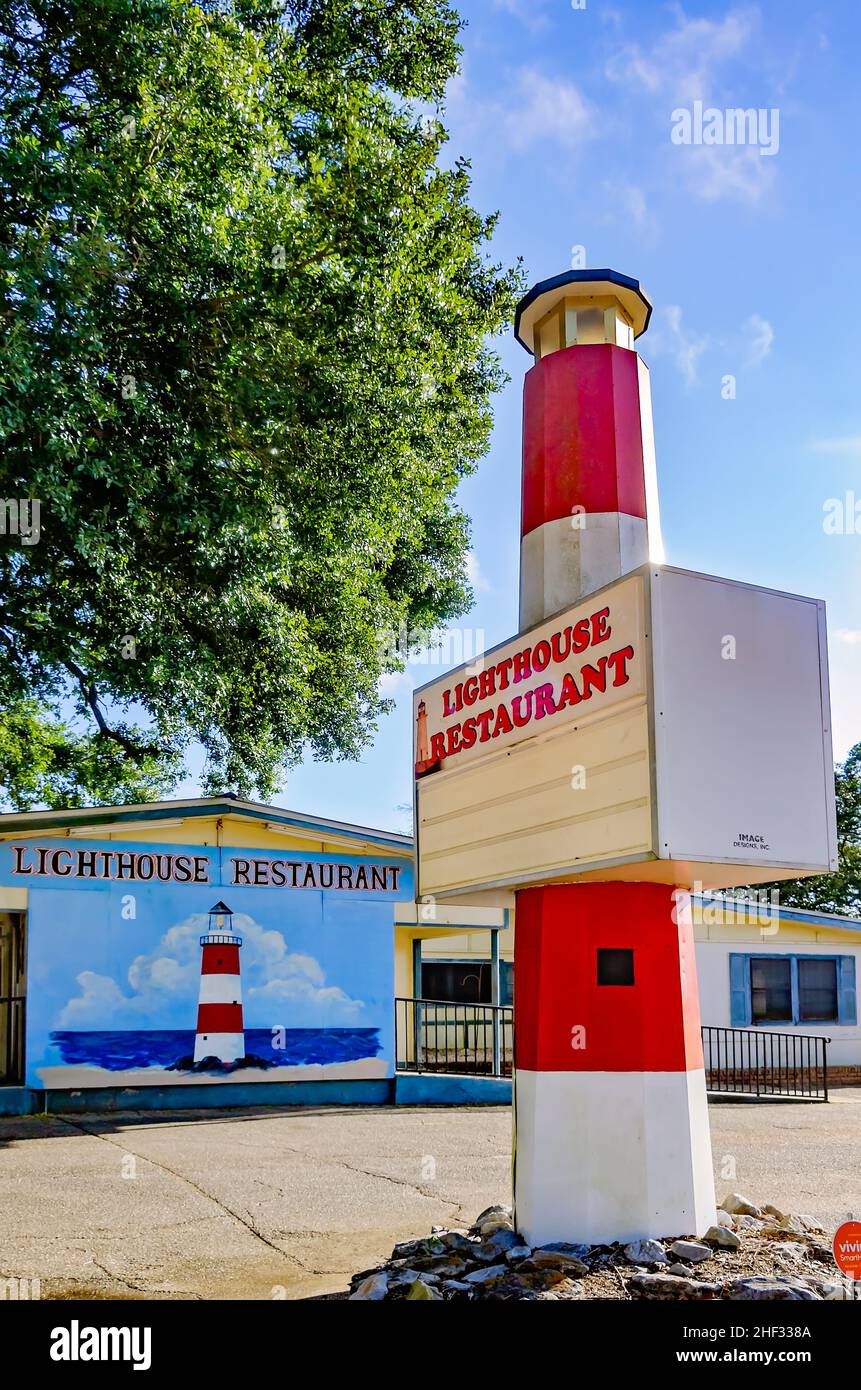The Lighthouse Restaurant sign is pictured, Jan. 6, 2022, in Bayou La