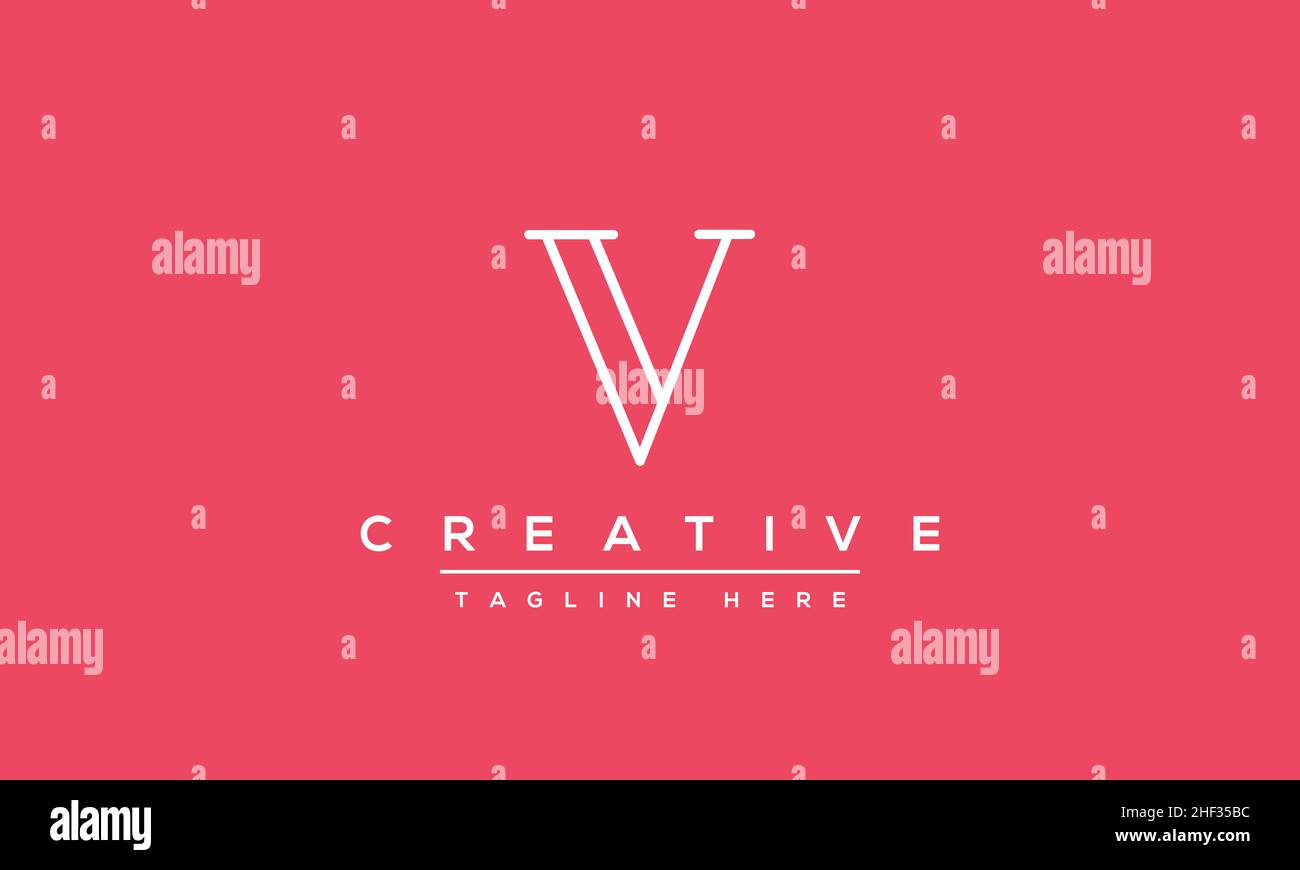 Modern creative V Logo Design and template. V VV icon initials based Monogram and Letters in vector Stock Vector