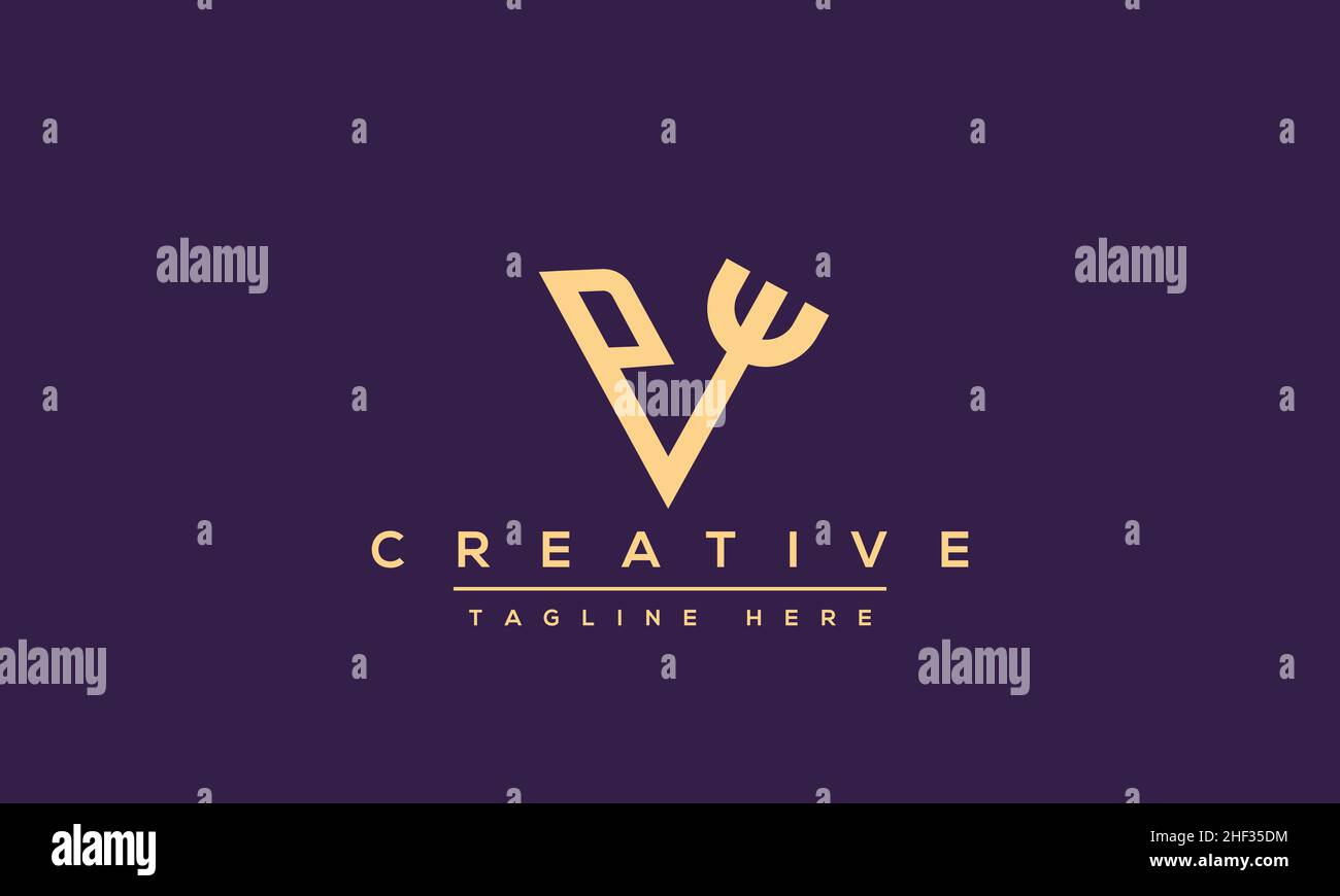 Modern creative V Logo Design and template. V VV icon initials based Monogram and Letters in vector Stock Vector