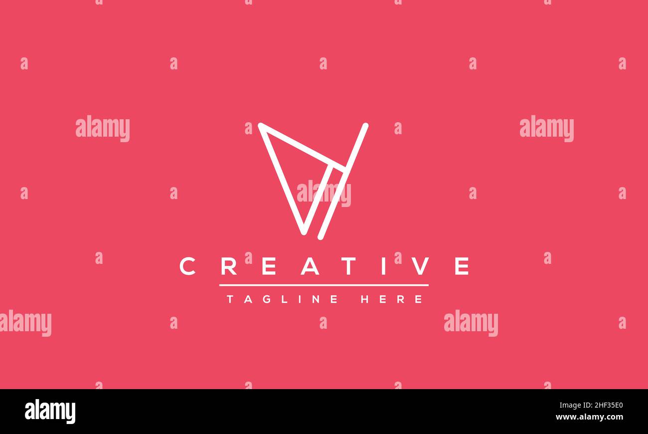 Modern creative V Logo Design and template. V VV icon initials based Monogram and Letters in vector Stock Vector