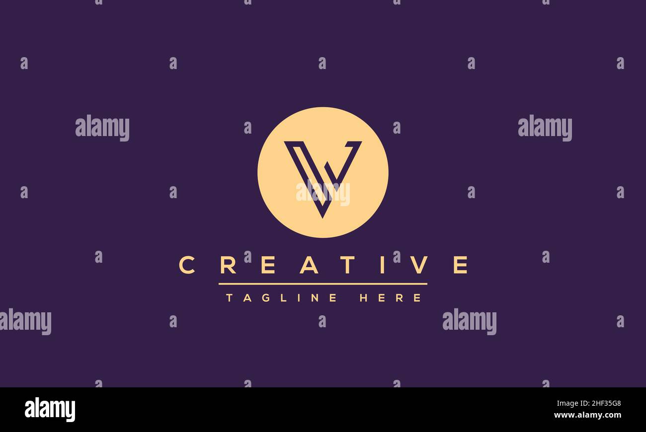 Modern creative V Logo Design and template. V VV icon initials based Monogram and Letters in vector Stock Vector