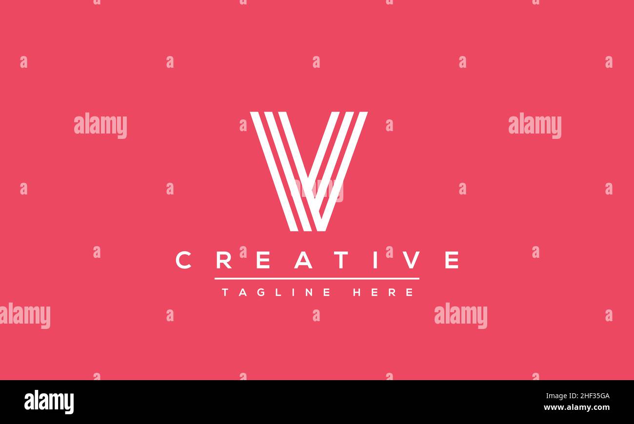 Modern creative V Logo Design and template. V VV icon initials based Monogram and Letters in vector Stock Vector