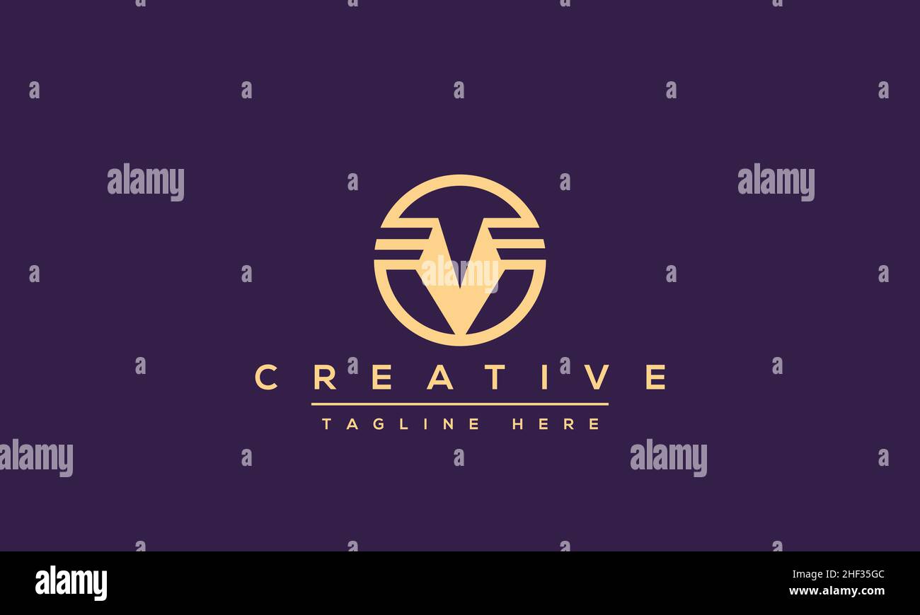 Modern creative V Logo Design and template. V VV icon initials based Monogram and Letters in vector Stock Vector