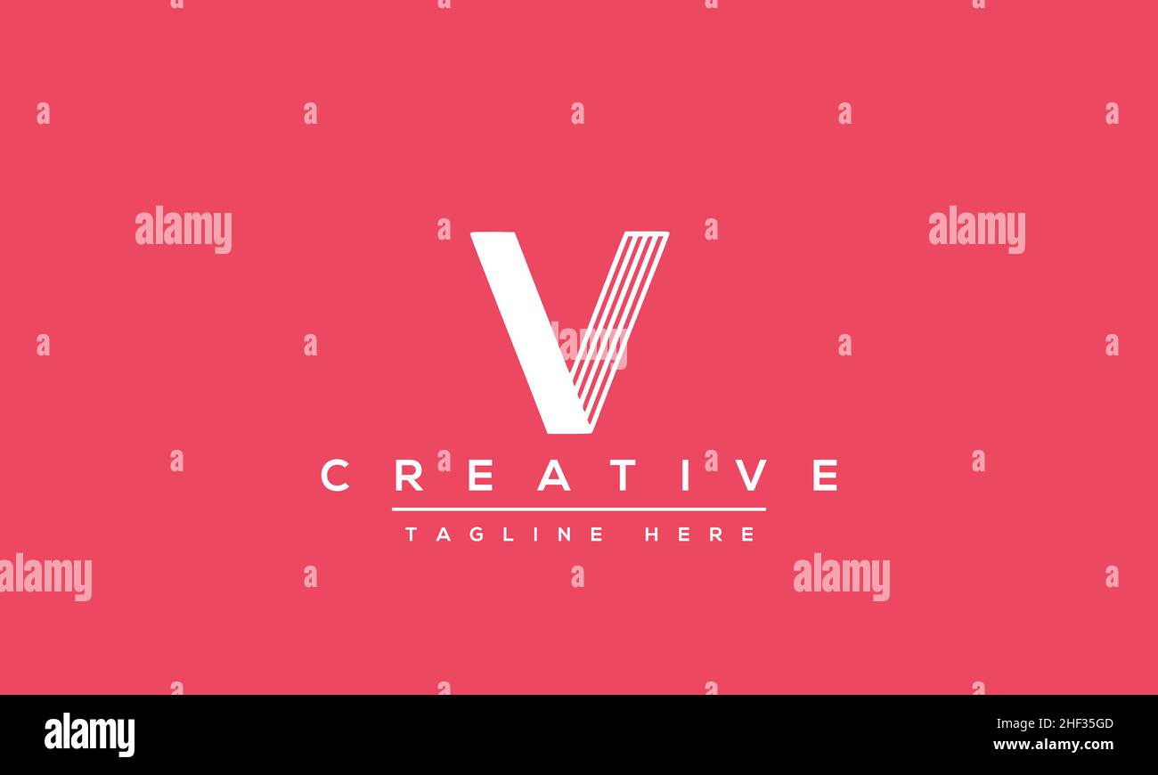 Modern creative V Logo Design and template. V VV icon initials based Monogram and Letters in vector Stock Vector