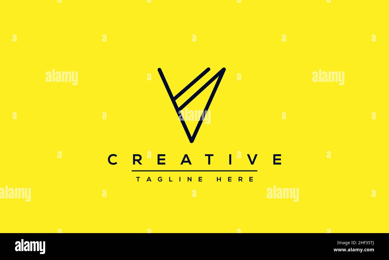 Modern creative V Logo Design and template. V VV icon initials based Monogram and Letters in vector Stock Vector