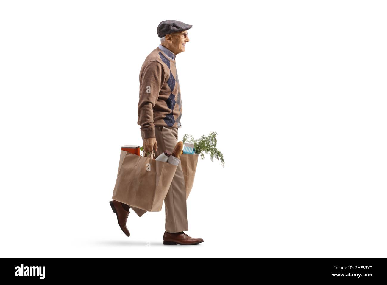 Shopping groceries bags walking hi-res stock photography and images - Alamy