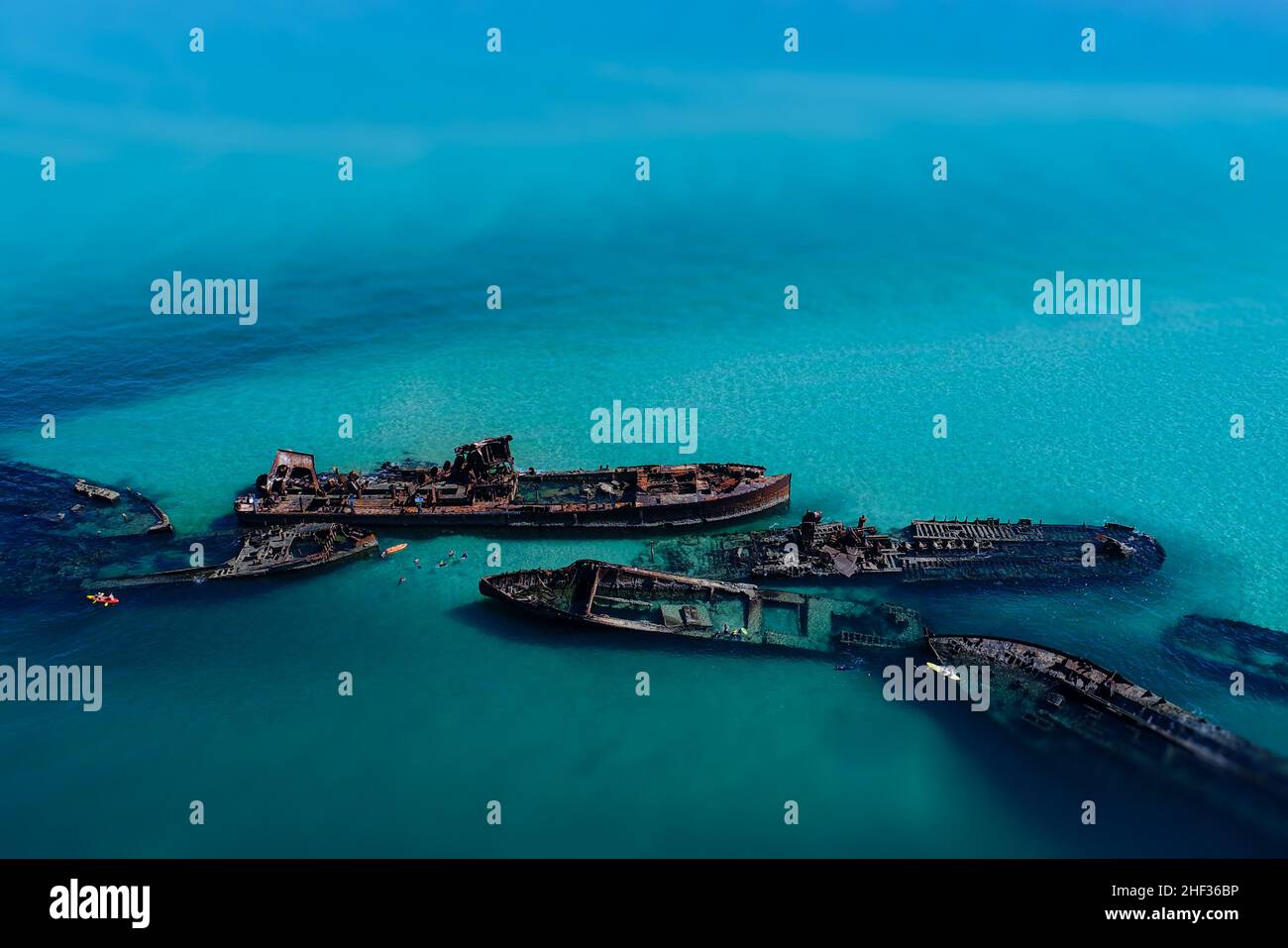 Tangalooma Wrecks Stock Photo