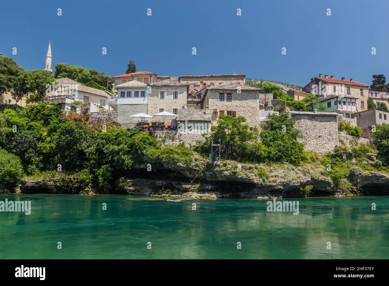 Old stone buildings in Mostar. Bosnia and Herzegovina Stock Photo