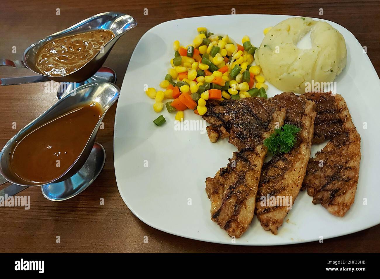 Lamb Chop at Steak 21 Cafe, Jakarta, Indonesia Stock Photo - Alamy