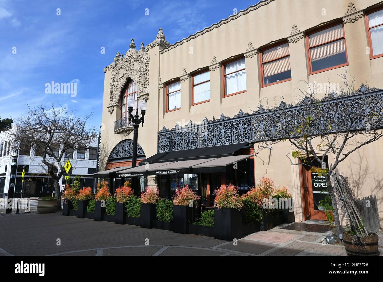 SANTA ANA, CALIFORNIA - 12 JAN 2022: Congregation Ale House, the church themed pub and brewery is in the Artist Village area of Downtown. Stock Photo