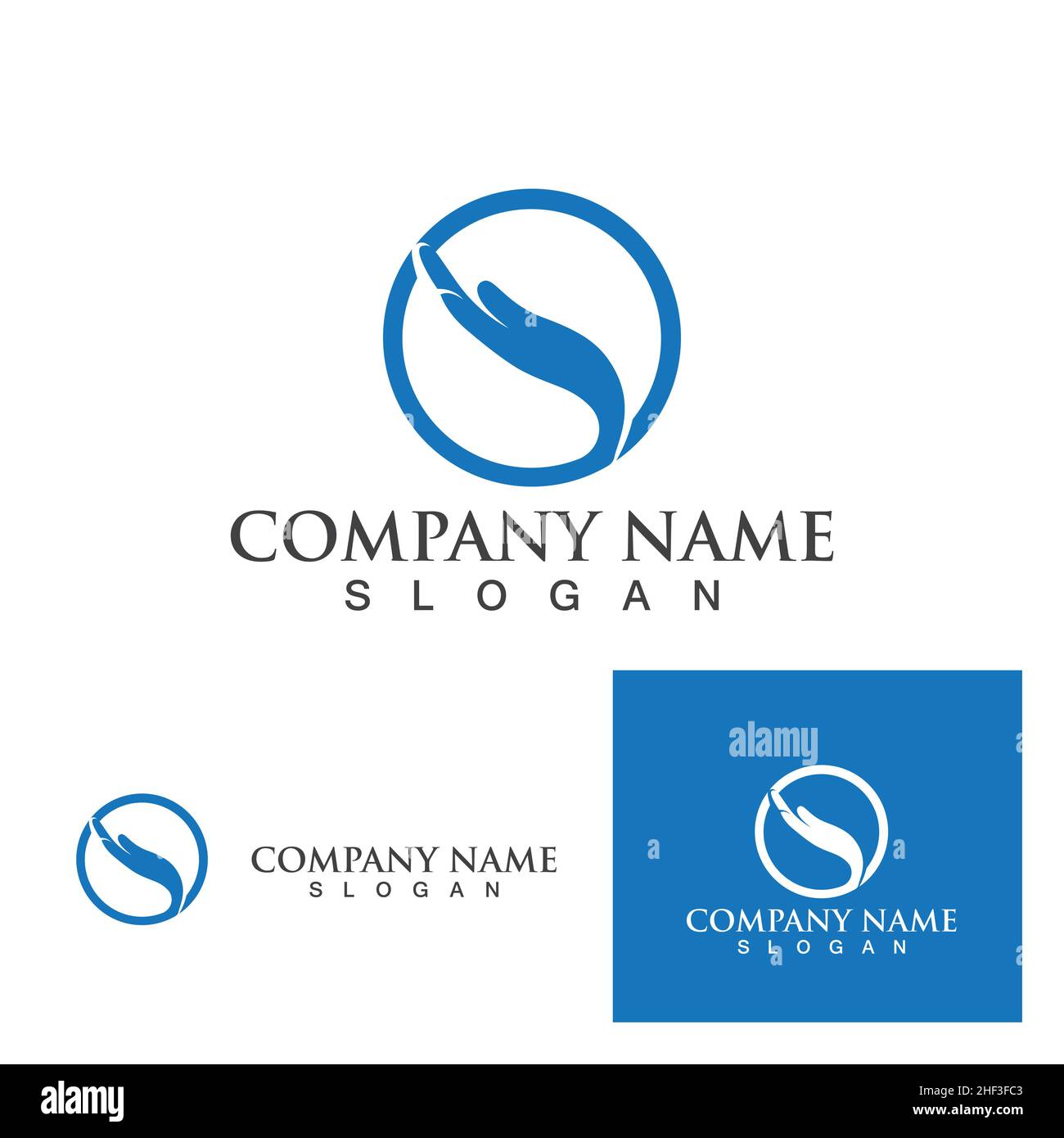 Hand logo and symbols template icons Stock Vector Image & Art - Alamy