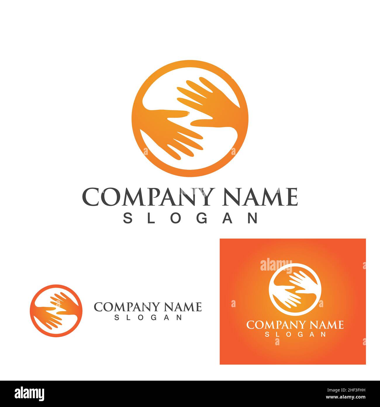 Hand logo and symbols template icons Stock Vector Image & Art - Alamy