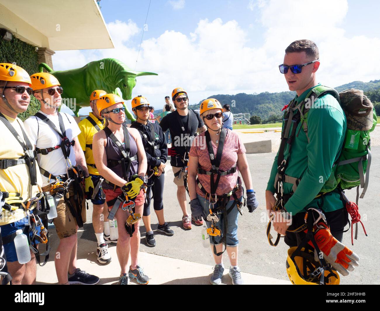Ziplining in Puerto Rico Stock Photo Alamy