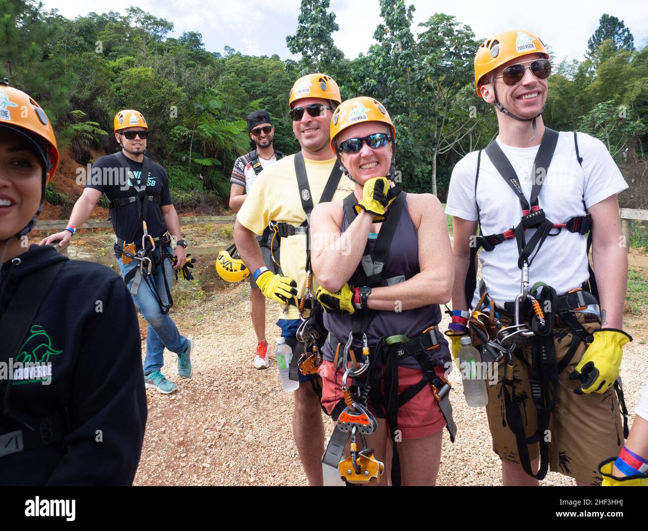 Ziplining in Puerto Rico Stock Photo Alamy