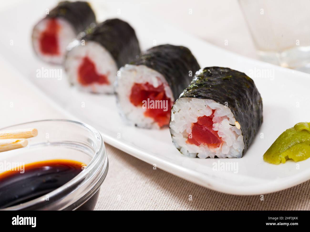Sushi maki with tuna Stock Photo - Alamy