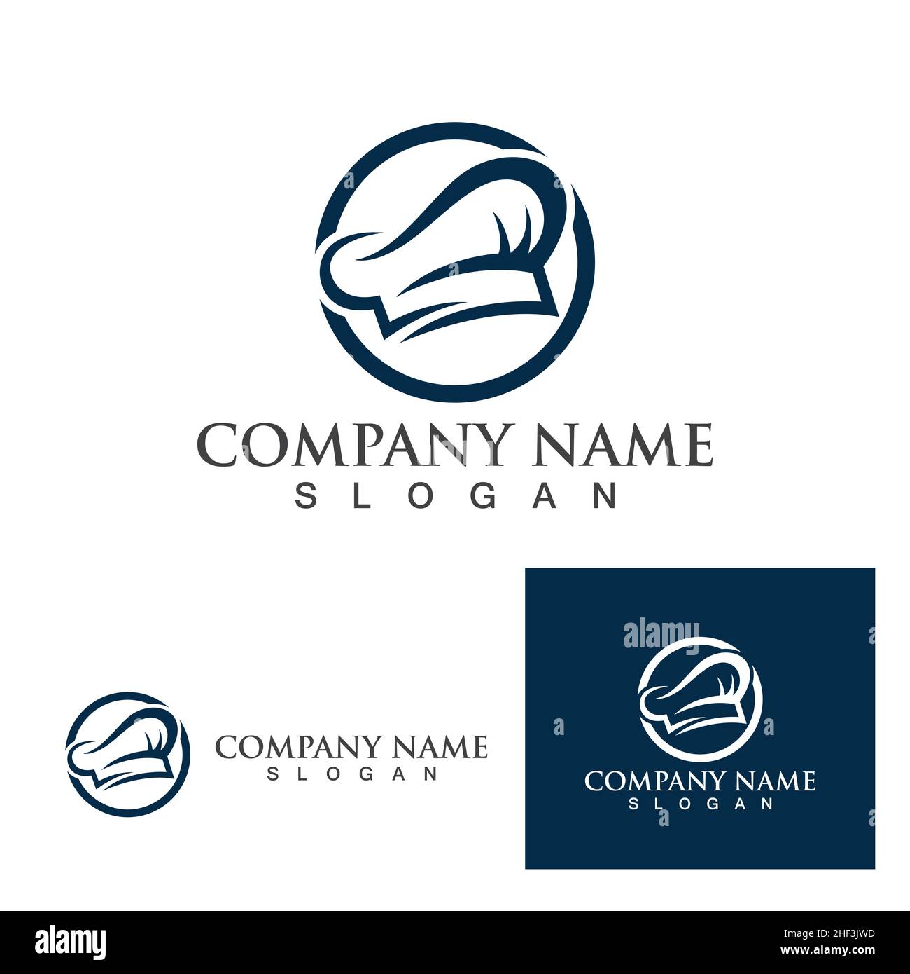 hat chef logo template vector illustration Stock Vector