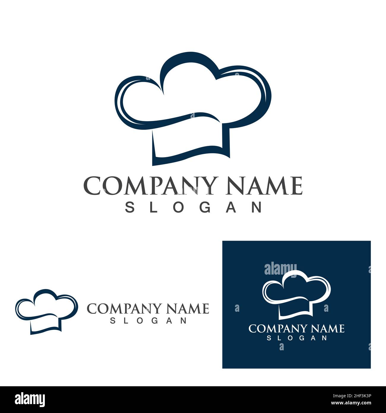 hat chef logo template vector illustration Stock Vector