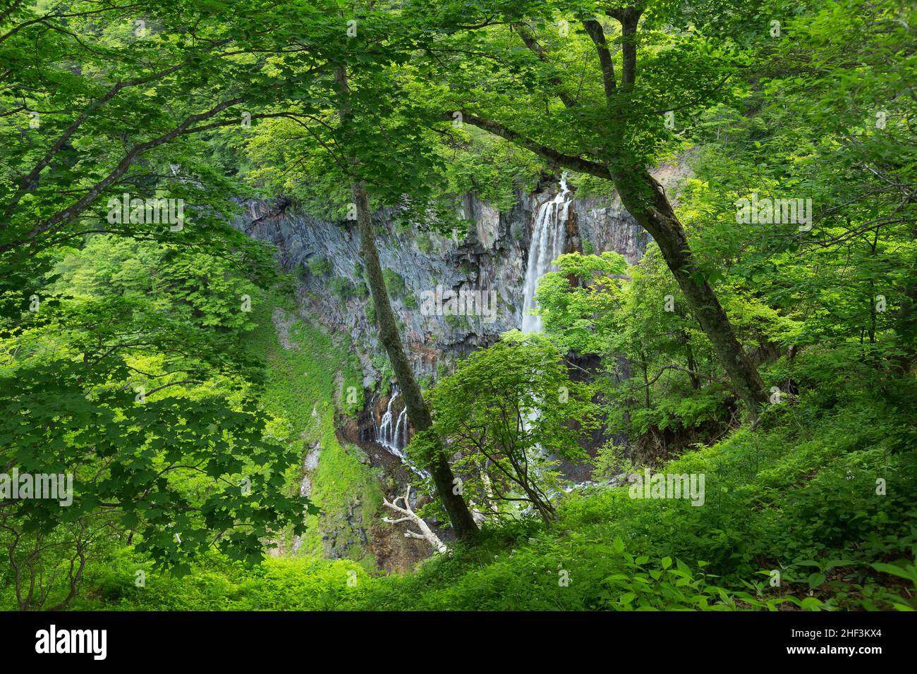 Landscape view of waterfall, Kegon Falls, Nikkō National Park, Japan ...
