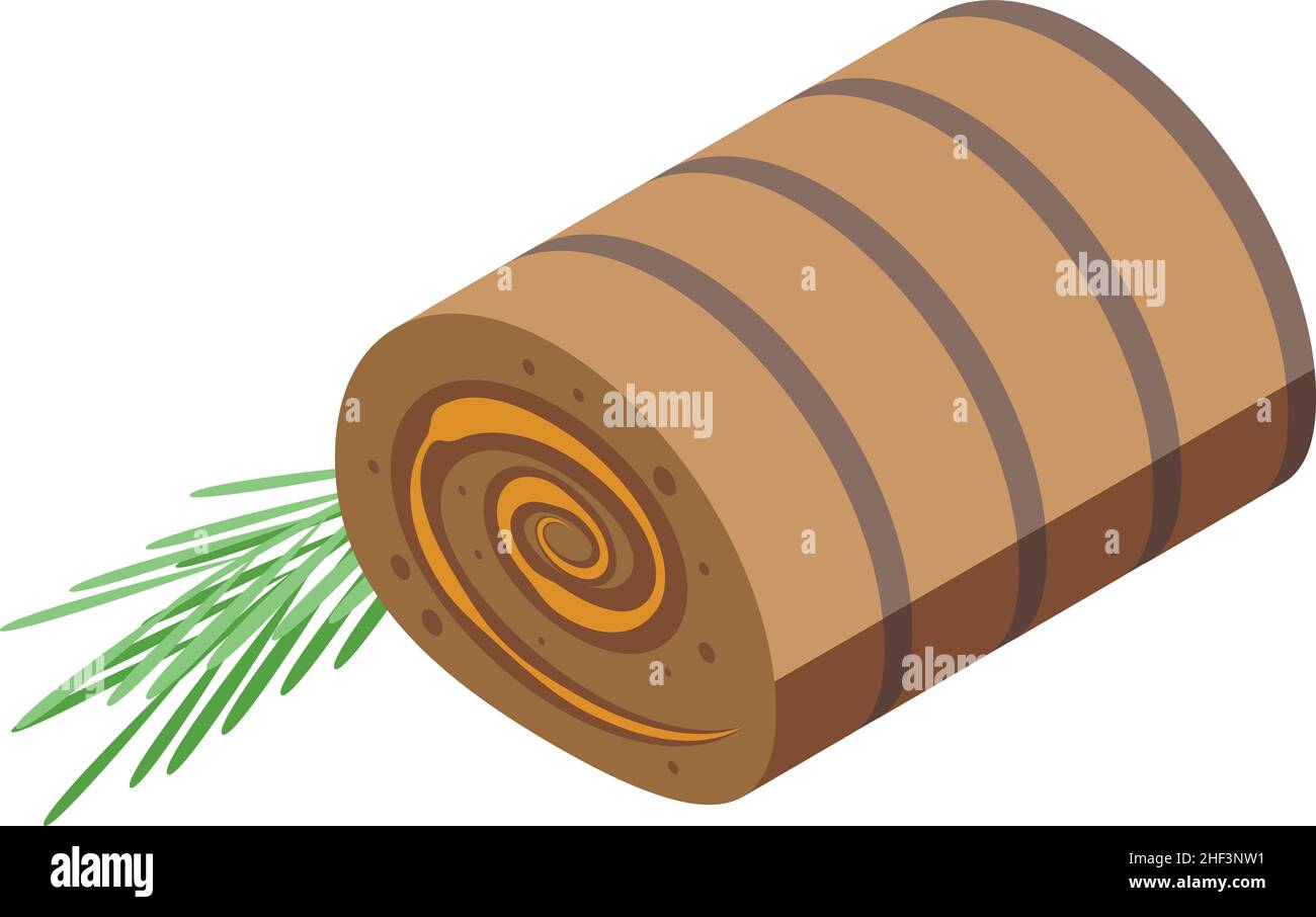 German meat roll icon isometric vector. Cuisine food. Dish dinner Stock ...